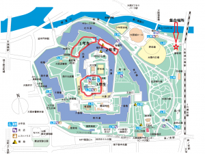 大阪城公園地図(横版)