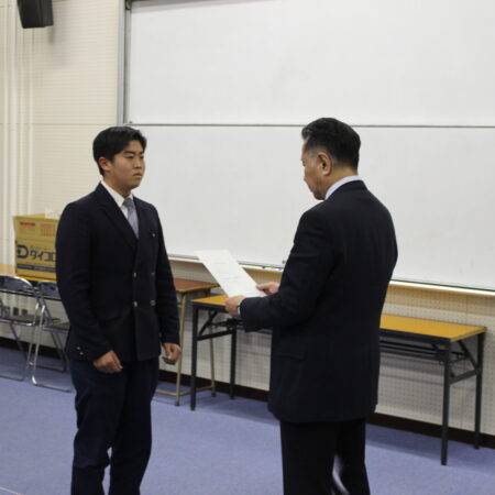 ３年生、仰星高校推薦入試の合格発表を行いました。